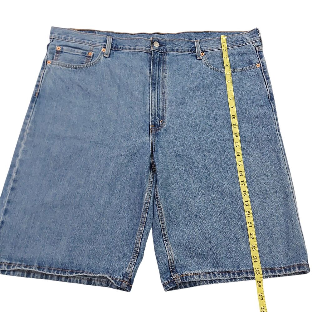 Levi's Jean Shorts Mens 44 Blue Denim Casual Skater Loose Baggy Retro Skater - Picture 9 of 11